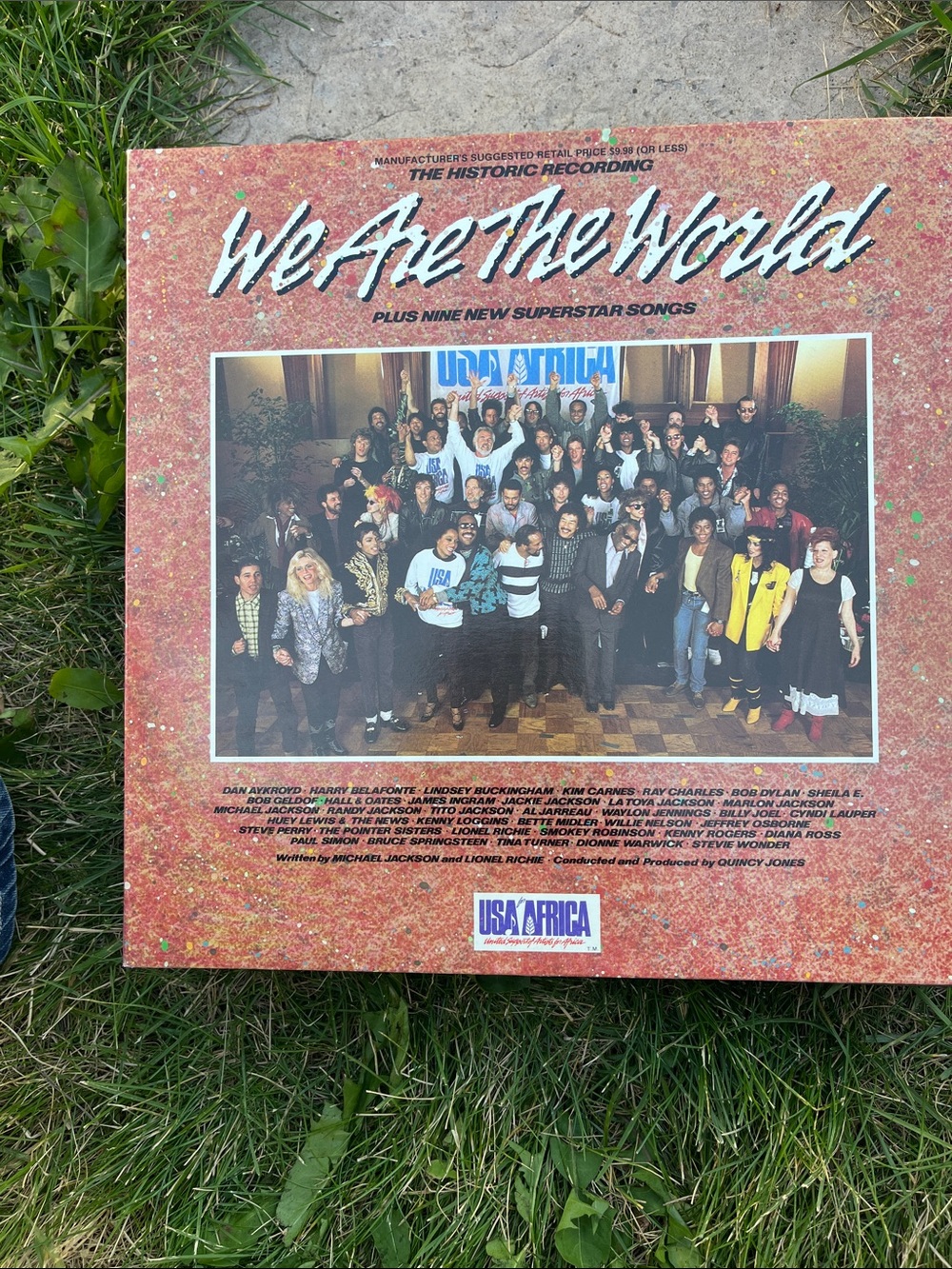 "We Are The World" Vinyl Record - Red Speckled Cover